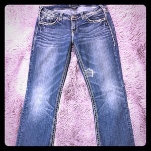 Women’s Aiko Silver Boot Cut Jeans size 32